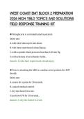 WEST COAST EMT BLOCK 2 PREPARATION&NewLine;2026 HIGH YIELD TOPICS AND SOLUTIONS&NewLine;FIELD RESPONSE TRAINING KIT