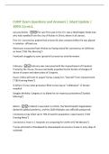 CUNY Exam Questions and Answers &vert; latest Update &vert;&NewLine;100&percnt; Correct&period;&NewLine;January Events -The very first case in the U&period;S&period; was a Washington State man&NewLine;who had travelled from the city of Wuhan in China&comma; where it all started&period;&NewLine;First U&period;S&period; coronavirus patient had at l