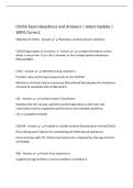 CSOSS Exam Questions and Answers &vert; latest Update &vert;&NewLine;100&percnt; Correct&period;&NewLine;Objective of CSOSS - Answer Maintains combat systems readiness&NewLine;CSOSS Organization in Condition 1 - Answer combat information center&comma;&NewLine;which is where the CO or TAO is located&comma; to the Comba