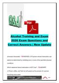 California RBS Alcohol Training & Certification Exam 2026 Questions and Answers &vert; 45 Practice Questions &vert; Responsible Beverage Service&comma; DUI Laws&comma; ID Verification & Alcohol Liability &vert; California ABC RBS Certification