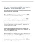 DOD Cyber Awareness Challenge 2027 Exam Questions&NewLine;and Answers &vert; latest Update &vert; 100&percnt; Correct&period;&NewLine;Which Cyber Protection Condition &lpar;CPCON&rpar; establishes a protection priority focus&NewLine;on critical functions only&quest; -CPCON 1&NewLine;Which of the fo