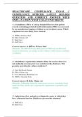 HEALTHCARE COMPLIANCE EXAM 1&NewLine;COMPLIANCE OFFICER&vert; LATEST 2025-2026&NewLine;QUESTION AND CORRECT ANSWER WITH&NewLine;EXPLANATION