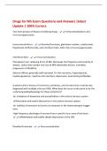 Drugs for MS Exam Questions and Answers &vert;latest&NewLine;Update &vert; 100&percnt; Correct&period;&NewLine;Two main groups of disease-modifying drugs - immunomodulators and&NewLine;immunosuppressants&NewLine;Immunomodulators - dimethyl fumarate&comma; glatiramer acetate&comma; natalizumab&comma;&NewLine;fingolimod&comma; teriflun