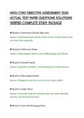 WGU C100 OBJECTIVE ASSESSMENT 2026&NewLine;ACTUAL TEST PAPER QUESTIONS SOLUTIONS&NewLine;VERIFIED COMPLETE STUDY PACKAGE