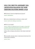 WGU C100 OBJECTIVE ASSESSMENT 2026&NewLine;CERTIFICATION EVALUATION TEST PAPER&NewLine;QUESTIONS SOLUTIONS GRADED A PLUS