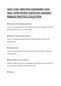 WGU C100 OBJECTIVE ASSESSMENT 2026&NewLine;FINAL PAPER REVIEW QUESTIONS ANSWERS&NewLine;BUNDLED PRACTICE COLLECTION