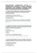 HEALTHCARE COMPLIANCE EXAM 5 &vert;&NewLine;COMPLIANCE OFFICER&vert; LATEST 2025-2026&NewLine;QUESTION AND CORRECT ANSWER WITH&NewLine;EXPLANATION