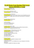 T4 ASE Brakes Exam Questions With Correct &NewLine;Answers 20252026 A&plus; Grade 