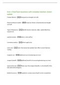 Econ 1 Final Exam Questions with Complete Solutions &vert;latest&NewLine;update&NewLine;Product Market -final goods are bought and sold&NewLine;Resource &lpar;factor&rpar; market -resources &lpar;factors of production&rpar; are bought&NewLine;and sold&period;&NewLine;Types of Resources -