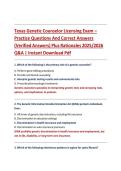 Texas Genetic Counselor Licensing Exam &ndash; Practice Questions & Verified Answers with Detailed Rationales &lpar;2026 Edition&rpar;