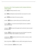 Economics Unit 1 Exam Questions with Complete Solutions&NewLine;&vert;latest update&NewLine;need -something essential for survival&NewLine;want -something that we desire but that is not necessary for survival&NewLine;goods -physica