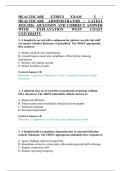 HEALTHCARE ETHICS EXAM&NewLine;2&NewLine;&vert;&NewLine;HEALTHCARE ADMINISTRATOR &vert; LATEST&NewLine;2025-2026 QUESTION AND CORRECT ANSWER&NewLine;WITH&NewLine;EXPLANATION