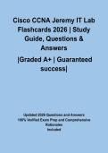 Cisco CCNA Jeremy IT Lab Flashcards 2026 &vert; Study Guide&comma; Questions & Answers