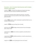 Economics - Unit 1 Economics Exam Questions with Complete&NewLine;Solutions &vert;latest update&NewLine;economics -1&period; the study of how individuals and nations make choices&NewLine;about ways to use scarce resources to fulfill their needs and wants&NewLine;2&period; Social science that deals wit