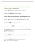 Edexcel A-level Economics Theme 1 Exam Questions with&NewLine;Complete Solutions &vert;latest update&NewLine;Economics -The study of the allocation of scarce resources&period;&NewLine;Economic Goods -Resources that are scarce&period;&NewLine;Short Run -A time period where at least one factor of produc