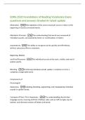 EDRG 2520 Foundations of Reading Vocabulary Exam&NewLine;questions and answers Graded A&plus; latest update&NewLine;Alliteration -The repetition of the same consonant sound or letter at the&NewLine;beginning of closely connected words&period;&NewLine;Alphabetic Principle -The understanding that