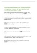 Emergency Nursing Orientation 3&period;0 Gastrointestinal&NewLine;Emergencies - ENA-ENO-C07Exam questions and&NewLine;answers Graded A&plus; latest update&NewLine;Which disorder results from obstruction and distention of a lumen&comma; causing&NewLine;decreased blood flow&comma; ischemia&comma; and bacterial inv
