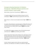 Emergency Nursing Orientation 3&period;0 Obstetric&NewLine;Emergencies - ENA-ENO-C24 Exam questions and&NewLine;answers Graded A&plus; latest update&NewLine;Which finding is characteristic of preeclampsia&quest; -Proteinuria&NewLine;In a pregnant patient&comma; which assessment finding may signal the onset