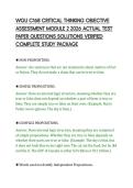 WGU C168 CRITICAL THINKING OBJECTIVE&NewLine;ASSESSMENT MODULE 2 2026 ACTUAL TEST&NewLine;PAPER QUESTIONS SOLUTIONS VERIFIED&NewLine;COMPLETE STUDY PACKAGE