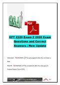 HFT 2220 EXAM COMPLETE PACKAGE DEAL