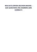 WGU DATA DRIVEN DECISION MAKING - C207 QUESTIONS AND ANSWERS 100&percnt; CORRECT&excl;&excl;