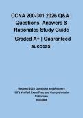 CCNA 200-301 2026 Q&A &vert; Questions&comma; Answers & Rationales Study Guide