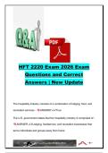 HFT 2220 Comprehensive Final Exam Questions & Correct Answers 2026 &vert; 120&plus; Practice Questions &vert; Human Resource Management&comma; Employment Law&comma; Recruitment&comma; Training&comma; Leadership & Career Development &vert; Hospitality Management