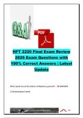 HFT 2220 Final Exam Review Questions & Correct Answers 2026 &vert; 45&plus; Practice Questions &vert; Motivation&comma; Leadership&comma; Conflict Resolution&comma; Training&comma; Delegation & Hospitality Management &vert; Hospitality Management