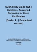 CCNA Study Guide 2026 &vert; Questions&comma; Answers & Rationales for Cisco Certification