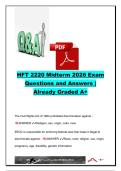 HFT 2220 Midterm Exam Questions & Correct Answers 2026 &vert; 65&plus; Practice Questions &vert; Employment Law&comma; EEOC&comma; Diversity&comma; Recruitment&comma; Training&comma; Performance Appraisal & Hospitality HR Management &vert; Hospitality Management