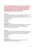 WGU D118 Adult Primary Care for the Advanced Practice Nurse OA Study Guide 2026 &vert; Real Exam Practice Questions&comma; Verified Answers & Detailed Explanations &vert; Latest Update