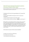 ENA TEST Forensic Nursing in the ER Exam questions&NewLine;and answers Graded A&plus; latest update&NewLine;What is the appropriate action to take if the emergency nurse notes a suspicious&NewLine;stain on the arm of a victim of a violent crime&quest; 