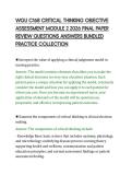 WGU C168 CRITICAL THINKING OBJECTIVE&NewLine;ASSESSMENT MODULE 2 2026 FINAL PAPER&NewLine;REVIEW QUESTIONS ANSWERS BUNDLED&NewLine;PRACTICE COLLECTION