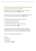 ENA Emergency Nursing Orientation 3&period;0 Exam questions&NewLine;and answers Graded A&plus; latest update&NewLine;Which type of shock causes a temporary loss of motor&comma; sensory&comma; and reflex&NewLine;functions below the level of a lesion&quest; -Spinal shock&NewLine;According to the rule of nines&comma; bur