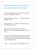 FSE-215 Final Review Pt&period; 1 &lpar;Modules 1-7&rpar; Exam Questions With Correct Answers