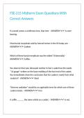 FSE-215 Midterm Exam Questions With Correct Answers