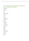 ena 7 vocabulary text 8 &lpar;&plus; A&comma; B&comma; C&rpar; Exam questions and&NewLine;answers Graded A&plus; latest update 