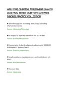 WGU C182 OBJECTIVE ASSESSMENT EXAM 70&NewLine;2026 FINAL REVIEW QUESTIONS ANSWERS&NewLine;BUNDLED PRACTICE COLLECTION