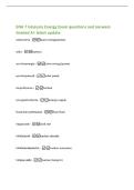 ENA 7 Glossary Energy Exam questions and answers&NewLine;Graded A&plus; latest update&NewLine;aaltovoima -wave energy&sol;power&NewLine;akku -battery&NewLine;aurinkoenergia -solar energy&sol;power&NewLine;aurinkopaneeli -solar pan