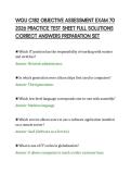 WGU C182 OBJECTIVE ASSESSMENT EXAM 70&NewLine;2026 PRACTICE TEST SHEET FULL SOLUTIONS&NewLine;CORRECT ANSWERS PREPARATION SET