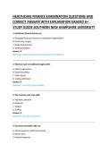 HEALTHCARE FINANCE EXAMINATION QUESTIONS AND &NewLine;CORRECT ANSWER WITH EXPLANATION GRADED A&plus; &NewLine;STUDY GUIDE