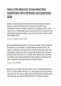 WGU C190 BIOLOGY EXAM PRACTICE&NewLine;QUESTIONS WITH DETAILED EXPLANATIONS&NewLine;2026