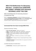 WGU D128 Mathematics for Elementary Educators - Complete Exam QUESTIONS AND CORRECT ANSWERS WITH DETAILED RATIONALE LATEST THIS YEAR&period;pdf&NewLine;&NewLine;