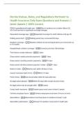 Florida Statues&comma; Rules&comma; and Regulations Pertinent to&NewLine;Health Insurance Only Exam Questions and Answers &vert;&NewLine;latest Update &vert; 100&percnt; Correct&period;&NewLine;PPACA grandfathered health plan - Plan in existence on or before March 23&comma;&NewLine;2010 and has had no significant coverage c