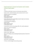 Fixed Prosth Exam 2- Practice Test Questions with Complete&NewLine;Solutions &vert;latest update&NewLine;True&NewLine;T&sol;F With some dark teeth&comma; zirconia core can be used to mask dark dentin&NewLine;A&rpar; glass ceramics- predominantly glass&semi; weak&comma; translucent more for veneers&NewLine;Feldspathic po