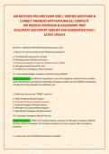 AIR METHODS PRE-HIRE EXAM 2026 &vert; VERIFIED QUESTIONS & &NewLine;CORRECT ANSWERS WITH RATIONALES&vert; COMPLETE  &NewLine;AIR MEDICAL INTERVIEW & ASSESSMENT PREP  &NewLine;ACCUARATE AND EXPERT VERIFIED FOR GUARANTEED PASS &vert; &NewLine;LATEST UPDATE