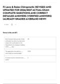 Fl Laws & Rules Chiropractic REVISED AND UPDATED FOR 2026&sol;2027 ACTUAL EXAM COMPLETE QUESTIONS AND CORRECT DETAILED ANSWERS &lpar;VERIFIED ANSWERS&rpar; &vert;ALREADY GRADED A&plus;&vert;&vert;BRAND NEW&excl;&excl;