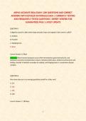 ARPAS ACCURATE REAL EXAM &vert;200 QUESTIONS AND CORRECT &NewLine;ANSWERS WITH DETAILED RATIONALES EACH &vert; CURRENTLY TESTING  &NewLine;AND FREQUENTLY TESTED QUESTIONS &vert; EXPERT VERIFIED FOR &NewLine;GUARANTEED PASS &vert; LATEST UPDATE 
