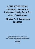 CCNA 200-301 2026 &vert; Questions&comma; Answers & Rationales Study Guide for Cisco Certification