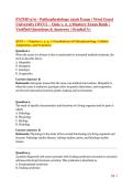 PATHO 370 Pathophysiology 2026 Exam &vert; WCU Quiz 1&comma; 2&comma; 3 Mastery Exam Bank &vert; Complete Verified Questions&comma; Correct Answers & Rationales &vert; Graded A&plus;
